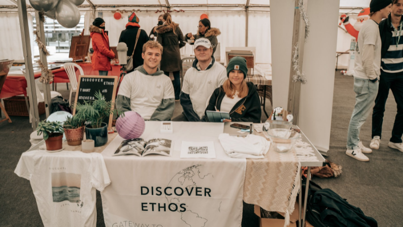 Discover Ethos stall at the Brookes Union Christms Market